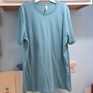 New Canvas Short Sleeve Teal Shirt